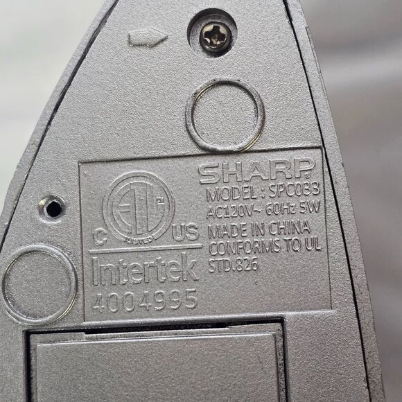 Sharp LED Digital Alarm Clock,‎ Swivel Base, SilverCase, Red Display, SPC033 - Picture 6 of 7